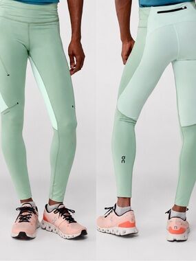 On Cloud Running Performance 7/8 Leggings Training Tights Mint Green size S